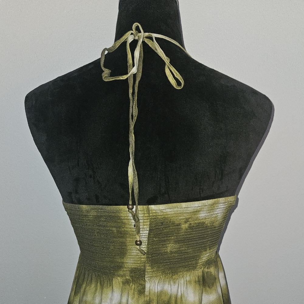 New York & Company Green & White Tie-Dye Maxi Dress - Size XL NWOT - Picture 5 of 8